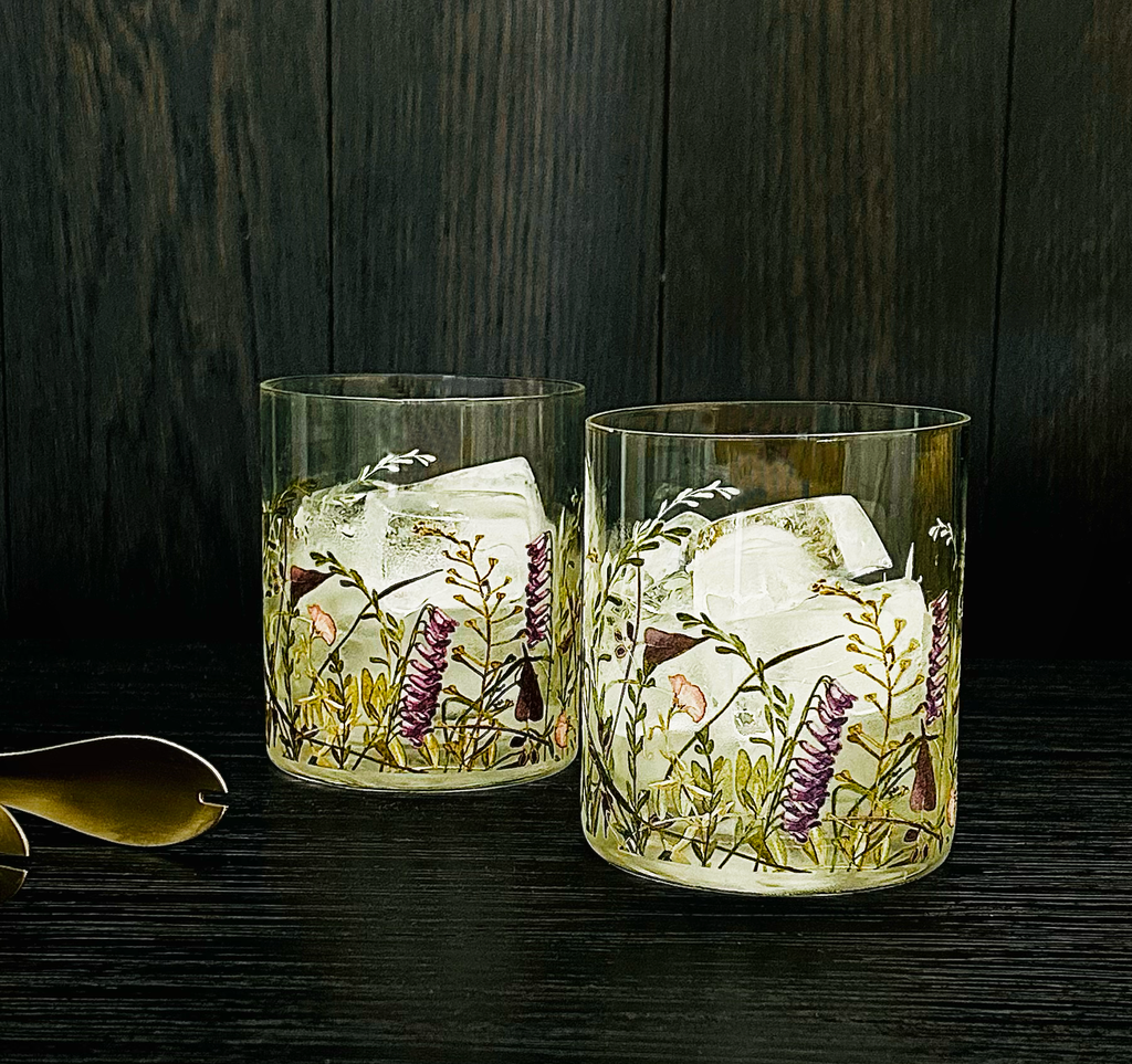 Wildflower Old Fashioned Glass Set of 4